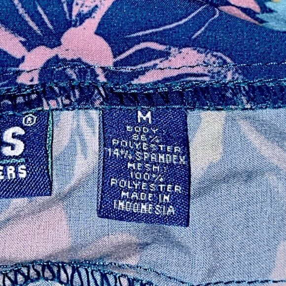 Reel Legends Women’s Sz Medium Green Tropical Leaves Woven Shorts - Picture 6 of 6